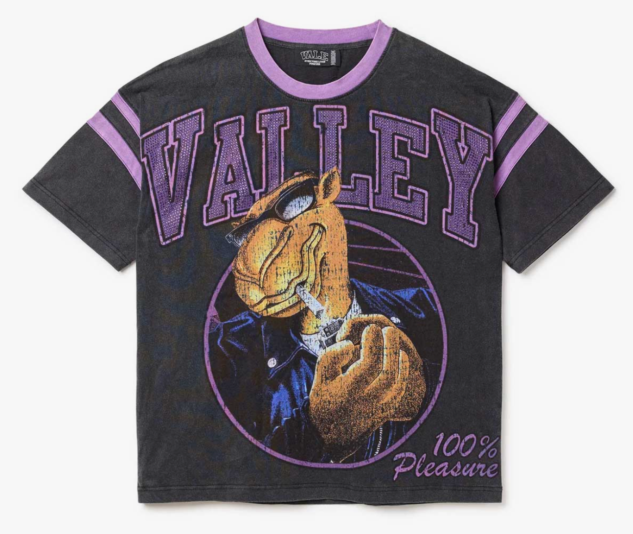 Vale Forever Purple Camel Bling Tee Black