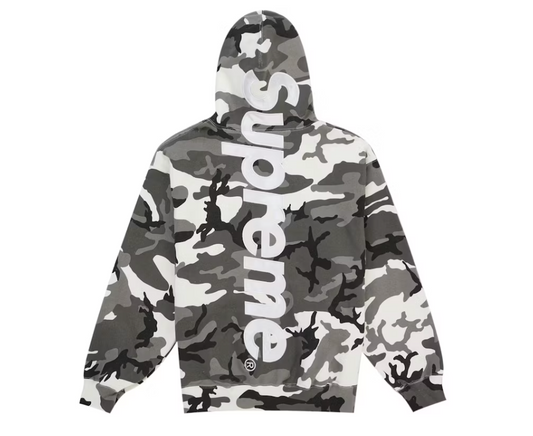 Supreme Satin Applique Hooded Sweatshirt (SS26) Snow Camo