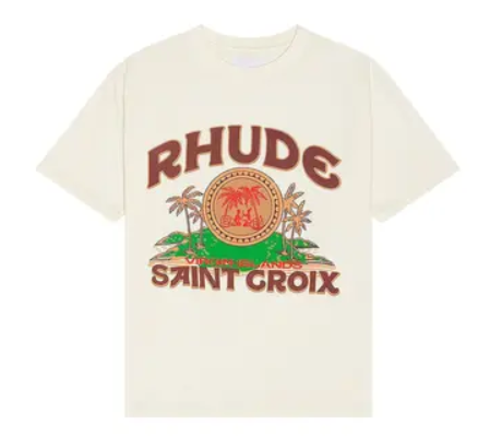 Rhude Saint Croix T-Shirt Vintage White