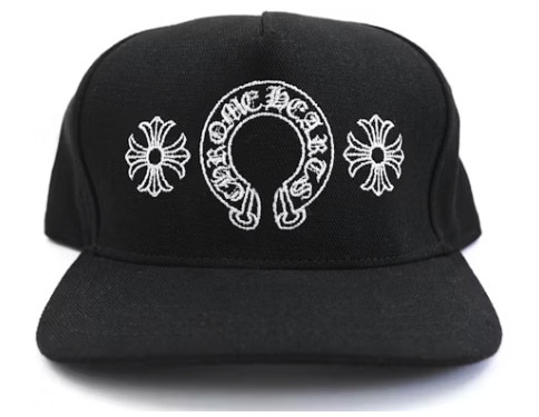 Chrome Hearts Horseshoe Denim Baseball Hat Black