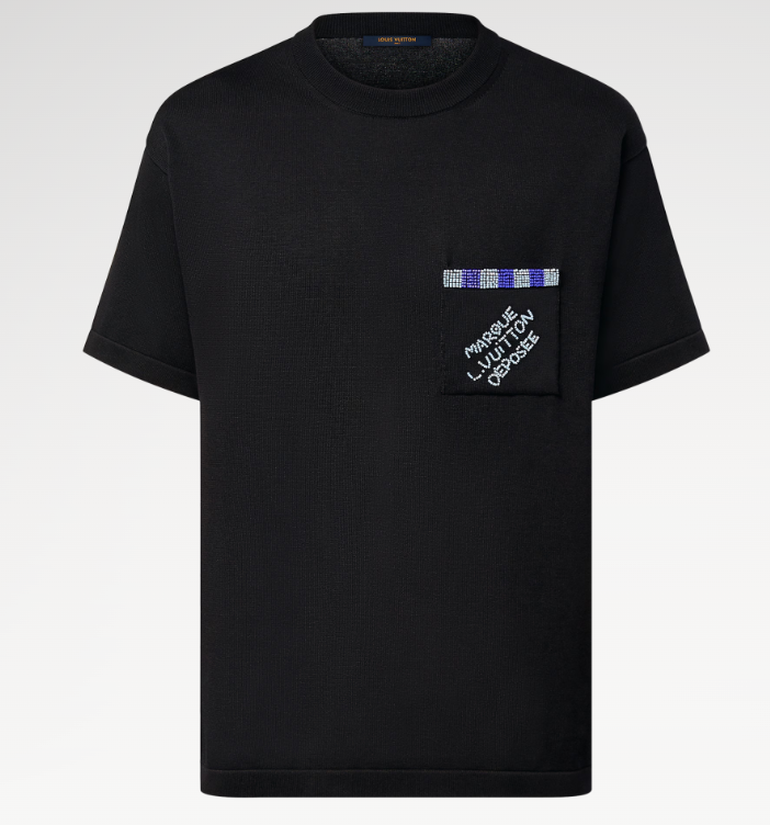 Louis Vuitton Embellished Short Sleeve Crewneck Black