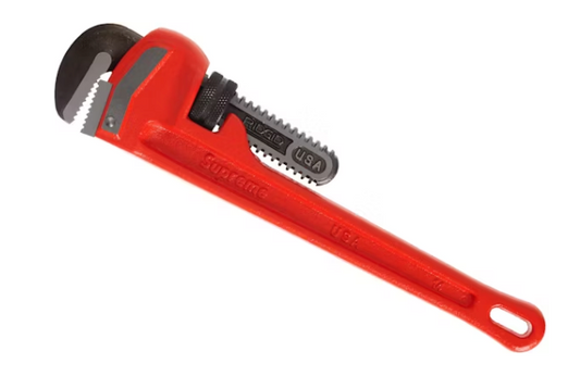 Supreme Ridgid Pipe Wrench Red