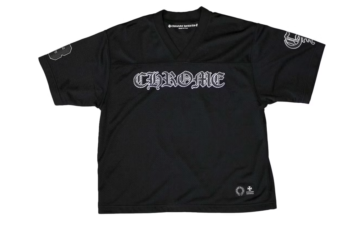 Chrome Hearts Mesh Stadium Football Jersey Black