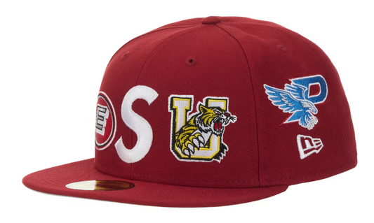 Supreme Multi S Logo New Era 59Fifty Fitted Hat Red