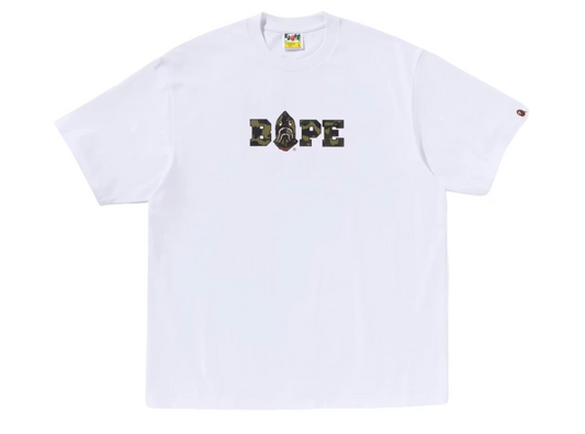 BAPE 1st Camo Logo Relaxed Fit Tee White