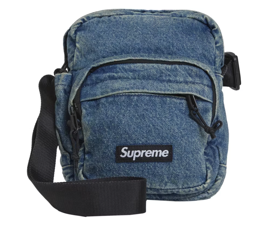 Supreme Denim Shoulder Bag Washed Indigo