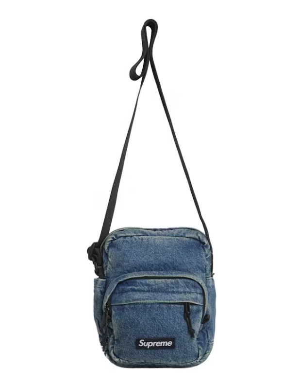 Supreme Denim Shoulder Bag Washed Indigo