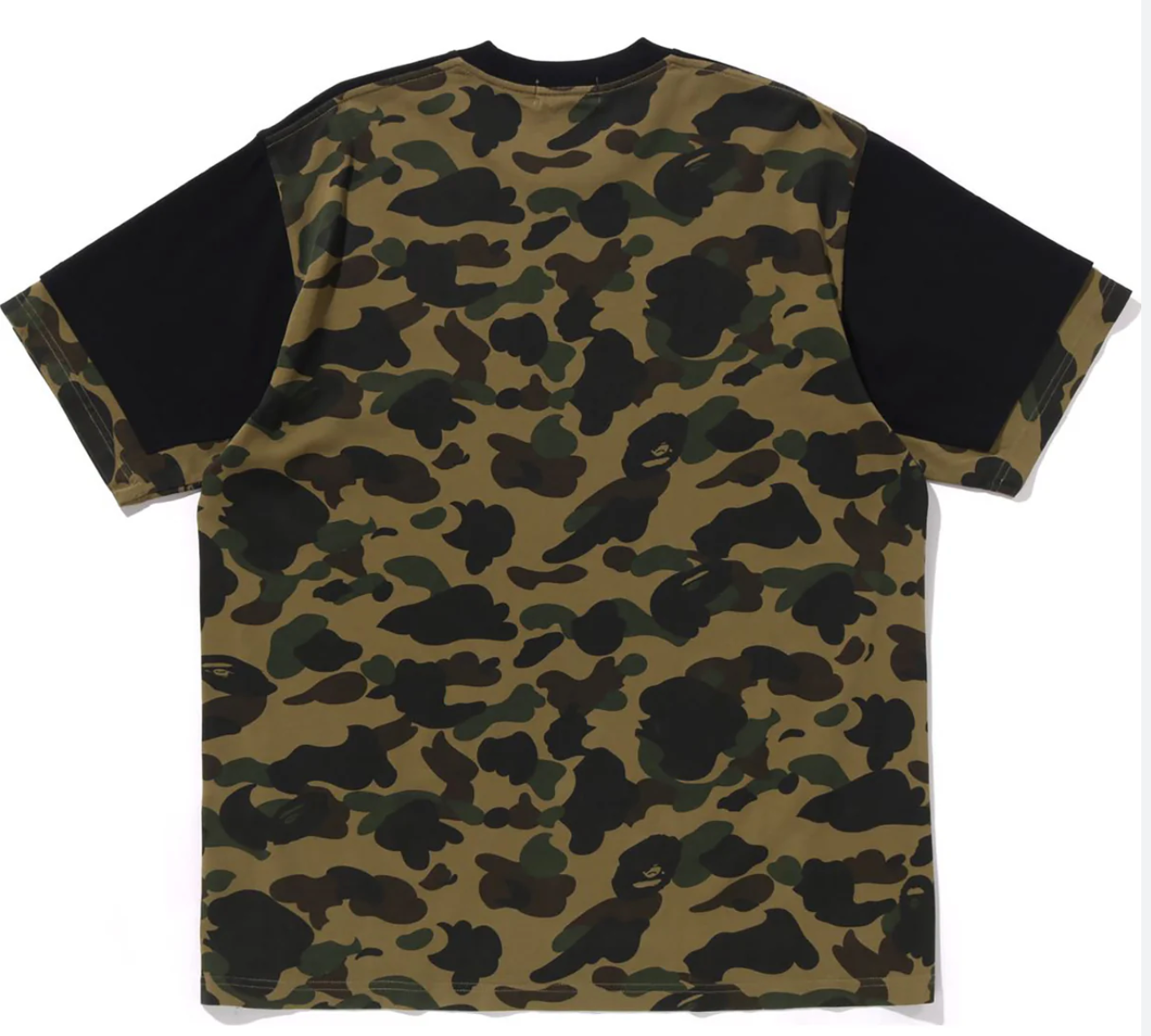 Bape 1st Camo Heavy Washed Blocking T-Shirt Black
