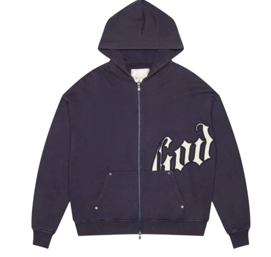 Godspeed OG Logo V2 Zip Up Hoodie Navy