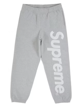 Supreme Satin Applique Sweatpant (SS26) Heather Grey