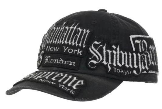 Supreme City Patches 6-Panel Hat Black
