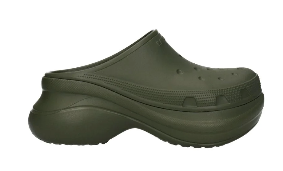 Balenciaga Crocs Platform Mule Khaki Green