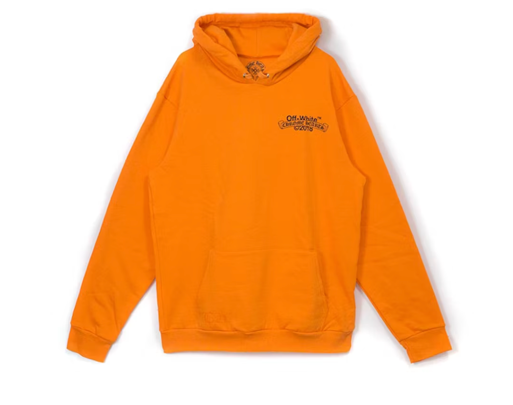 OFF WHITE x Chrome Hearts 2018 Hoodie Orange/Black
