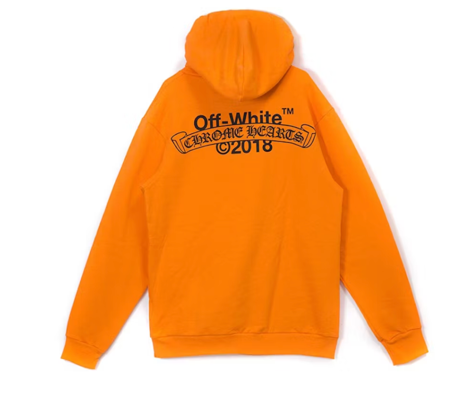 OFF WHITE x Chrome Hearts 2018 Hoodie Orange/Black