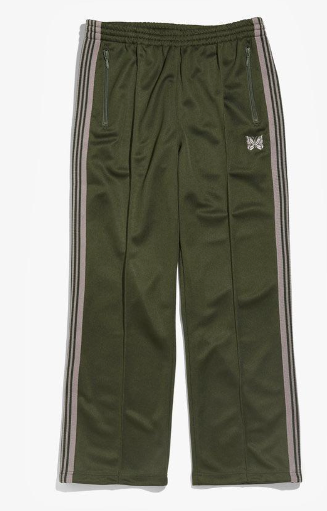 Needles Track Pants Olive Green Beige