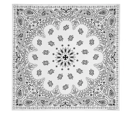 Chrome Hearts Floral Print Silk Bandana White