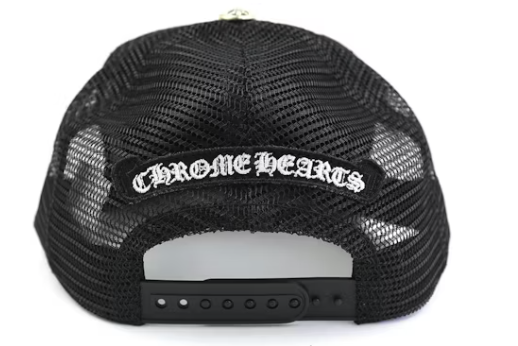 Chrome Hearts Eye Chart Made in Hollywood Trucker Hat Black