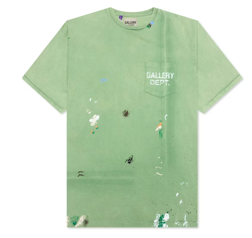 Gallery Dept. Vintage Logo Painted T-shirt Green