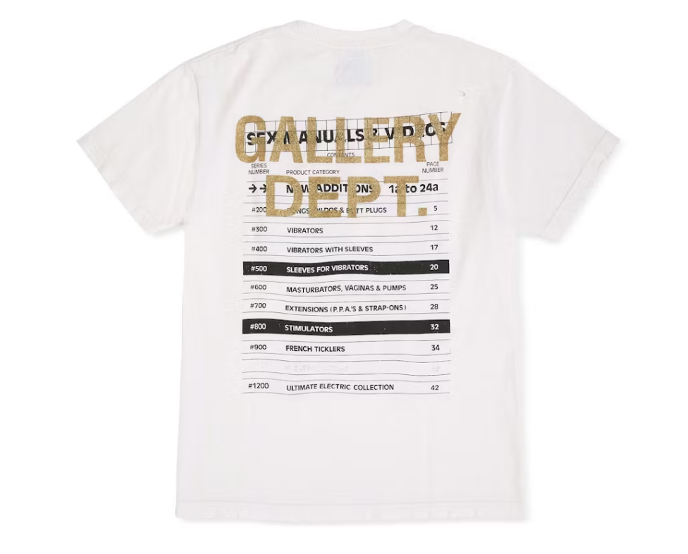 Gallery Dept. Doc Johnson Sexual Positions T-shirt White
