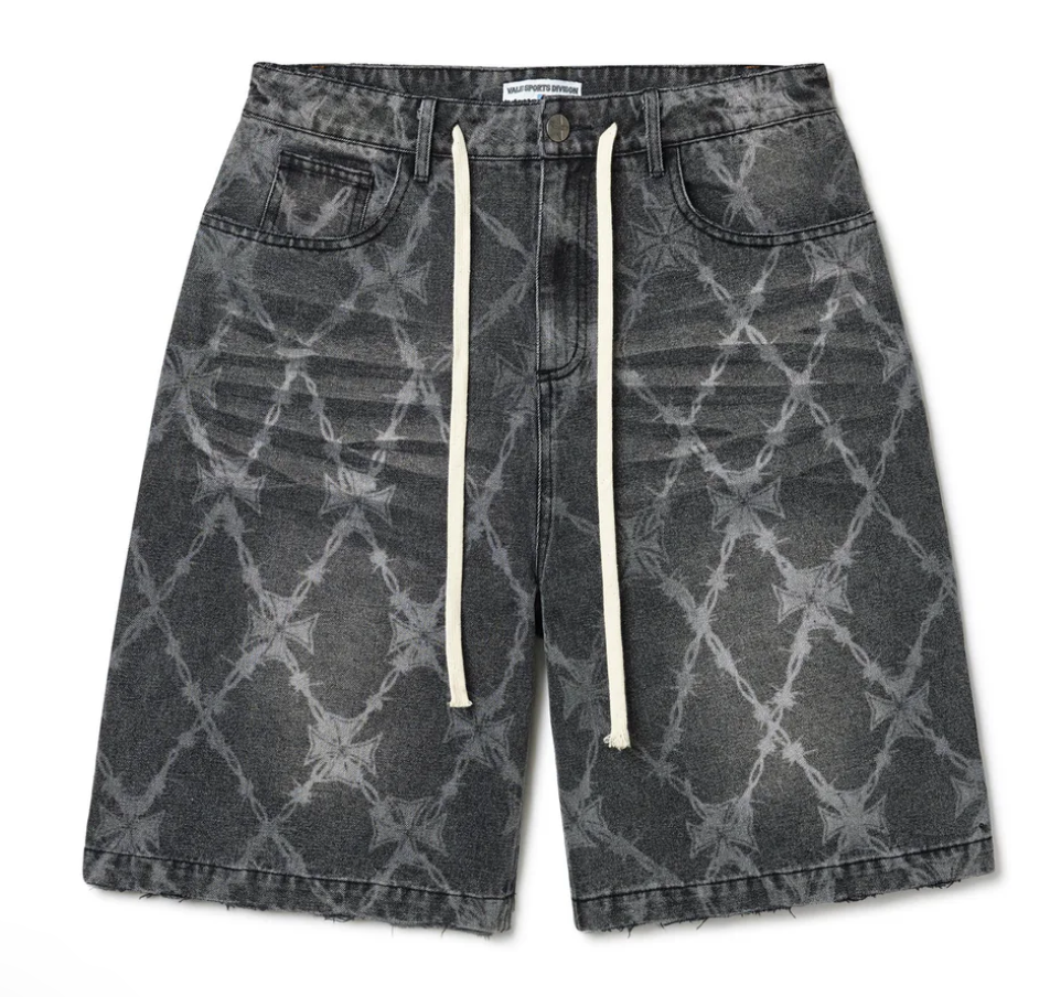 Vale Forever Iron Work Denim Shorts Black