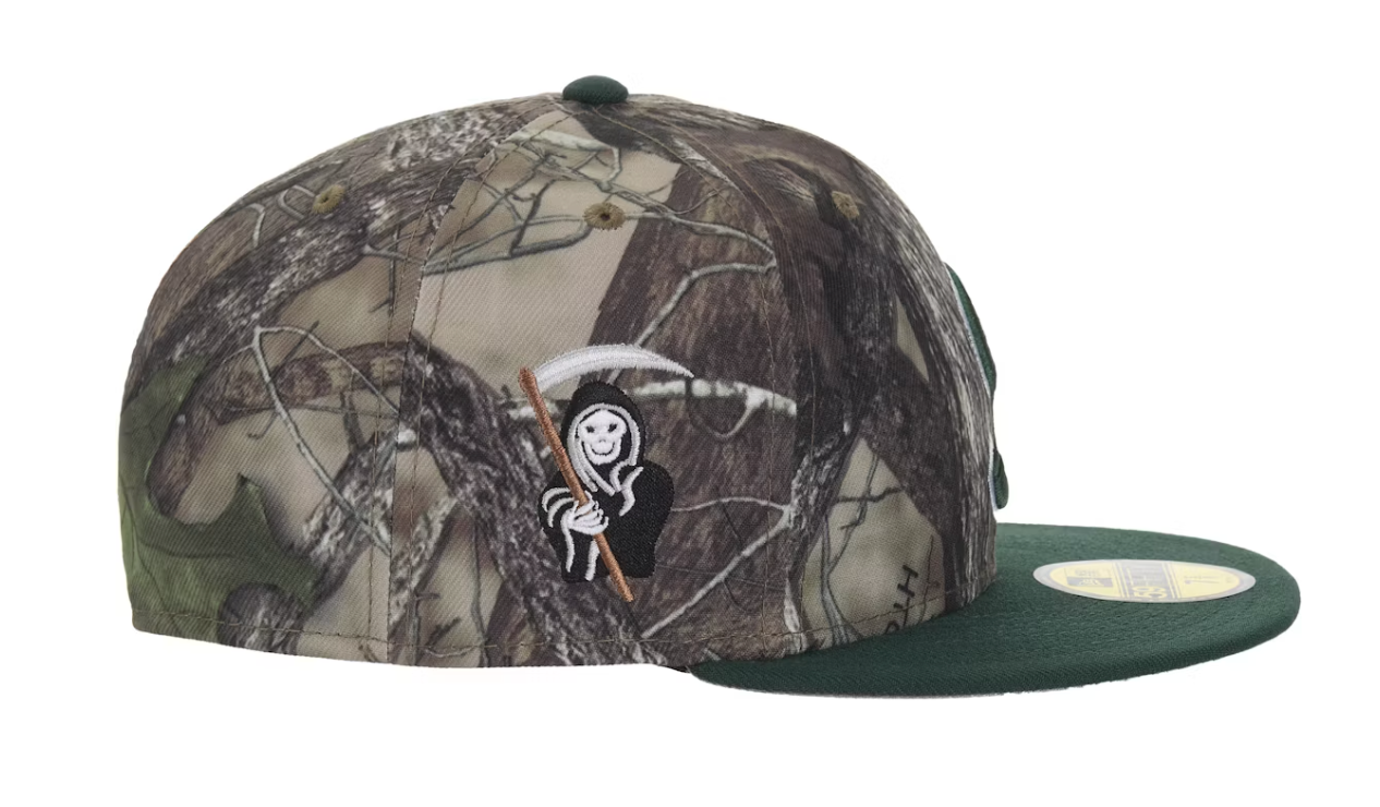 Supreme New Era Reaper S Logo 59Fifty Fitted Hat Woodland Camo