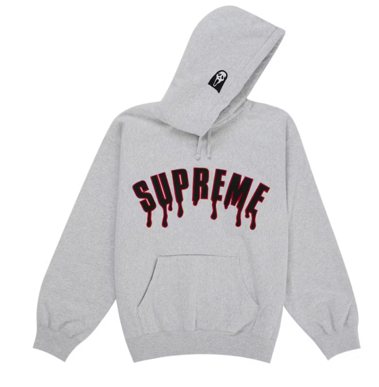 Supreme Ghostface Arc Hooded Sweatshirt Ash Grey