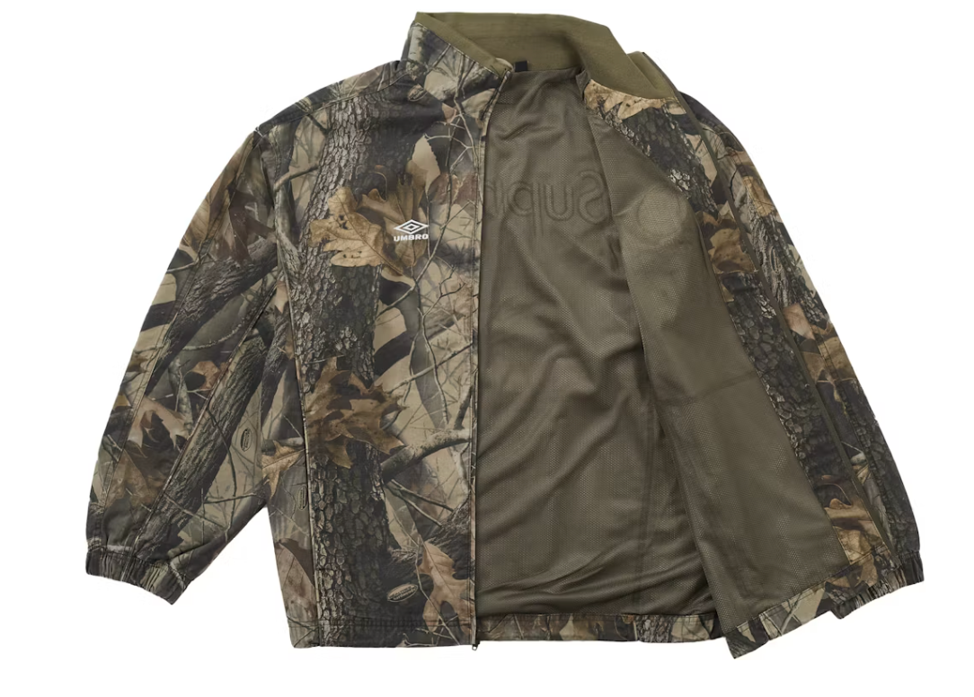 Supreme Umbro Cotton Ripstop Track Jacket (SS26) Realtree Hardwoods Camo