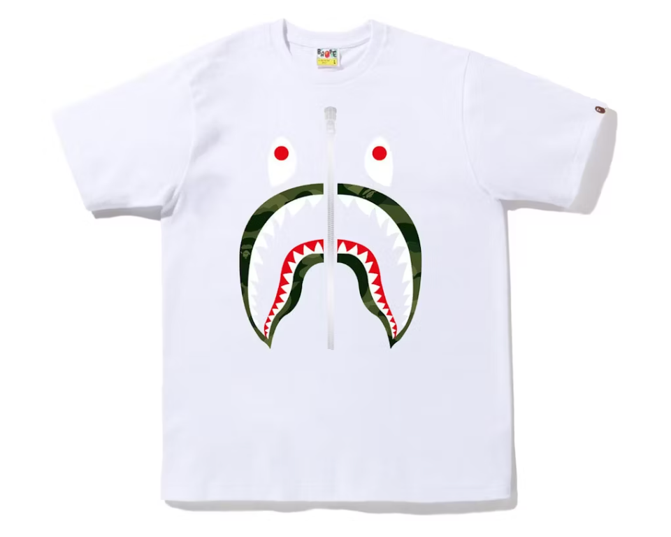 BAPE Color Camo Shark Tee (FW22) White Green