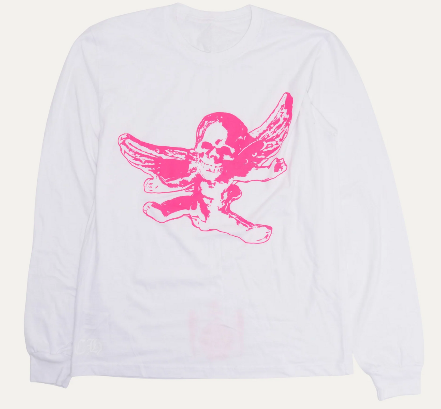 Chrome Hearts Foti Miss Lerlene Long Sleeve T-Shirt White Pink
