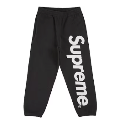 Supreme Satin Applique Sweatpant (SS26) Black