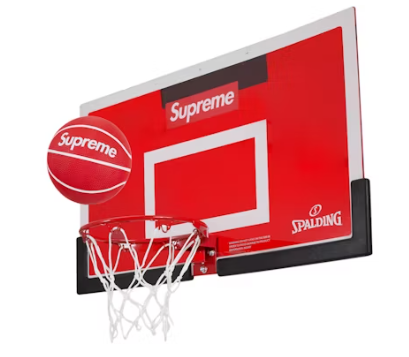 Supreme Spalding Mini Basketball Hoop Red