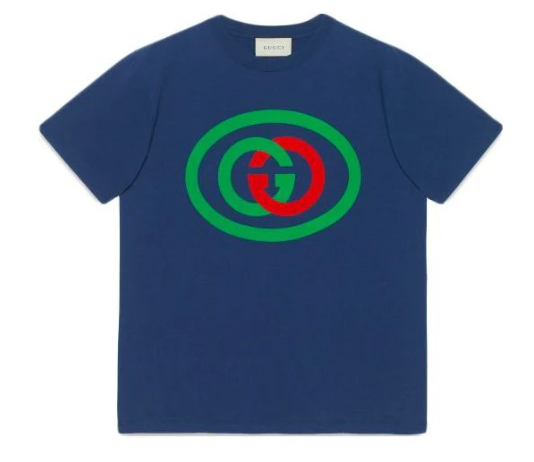 Gucci Interlocking GG Logo T-Shirt Navy