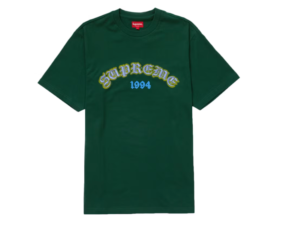 Supreme Old English Glow S/S Top Dark Green