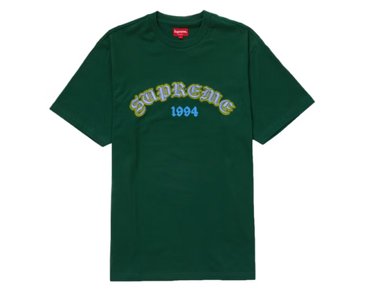 Supreme Old English Glow S/S Top Dark Green