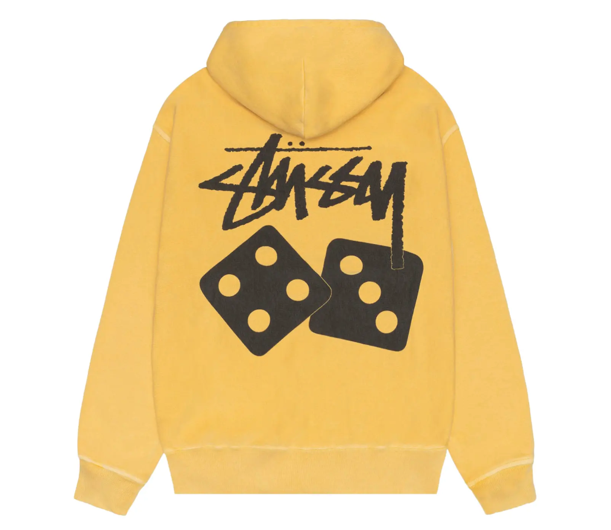 Stussy Dice Hoodie Pigment Dyed Yellow