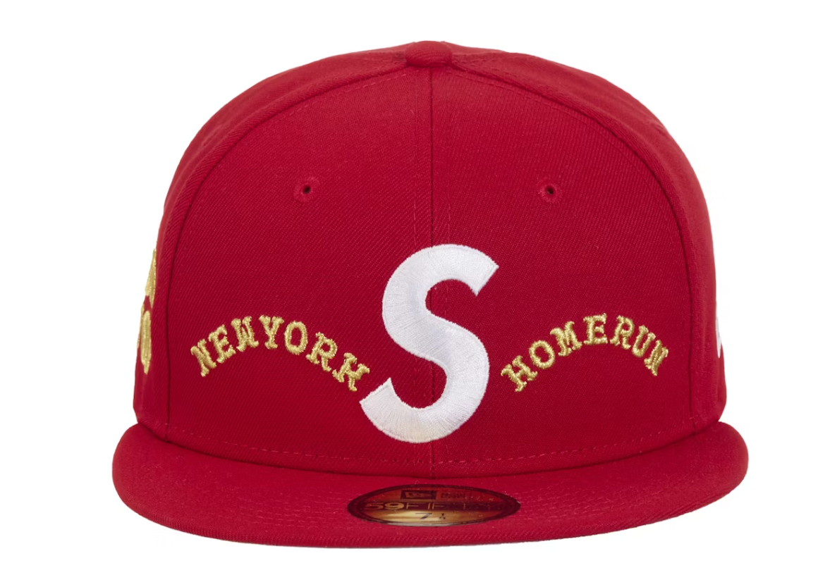 Supreme Homerun S Logo New Era 59Fifty Hat Red