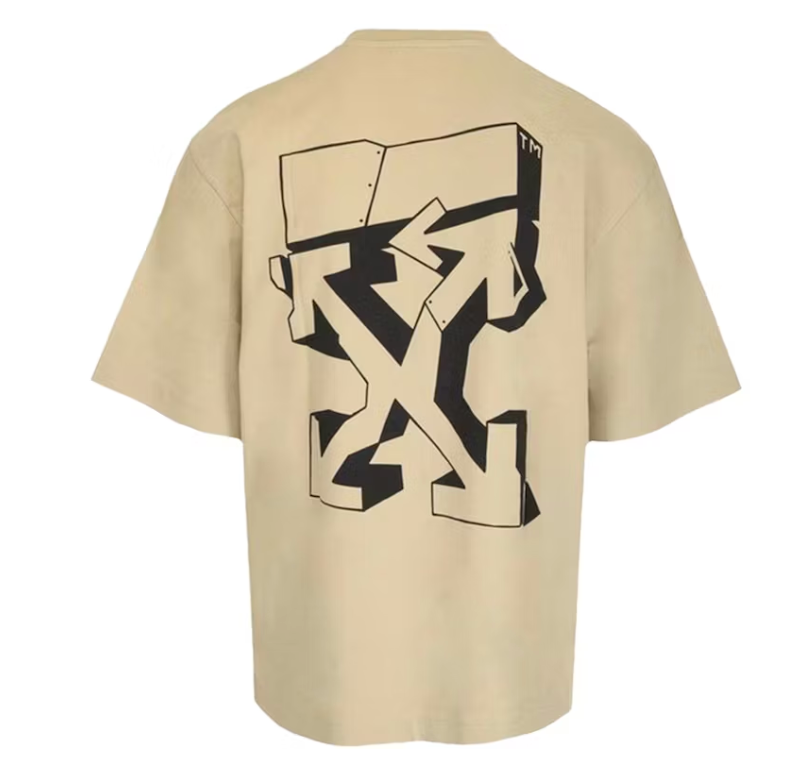 OFF-WHITE Graffiti Arrows Logo T-Shirt Dark Sand