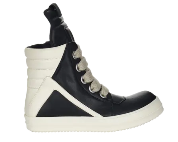 Rick Owens Lido Jumbo Laced Geobasket High Black Milk