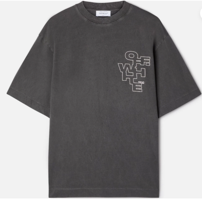 Off-White Outline Arrow Skate Short Sleeve Tee Black White