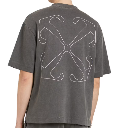 Off-White Outline Arrow Skate Short Sleeve Tee Black White