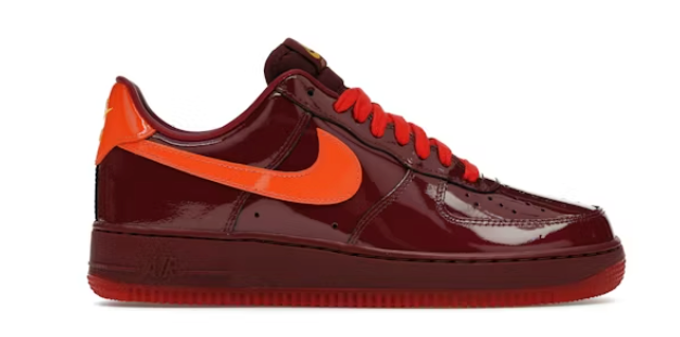 Nike Air Force 1 Low Patent Leather Dark Team Red Safety Orange