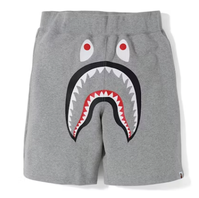 BAPE Shark Sweat Shorts Grey/Blue