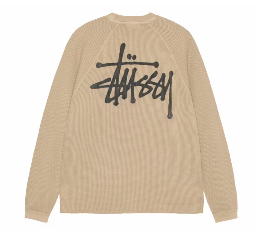 Stussy Raglan Thermal L/S Crew Sand