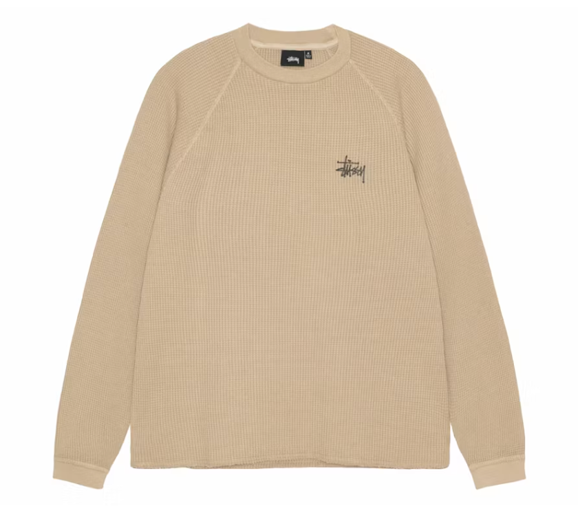 Stussy Raglan Thermal L/S Crew Sand
