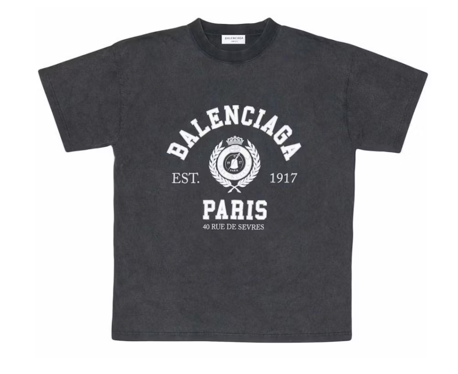 Balenciaga College 1917 T-Shirt Black/White
