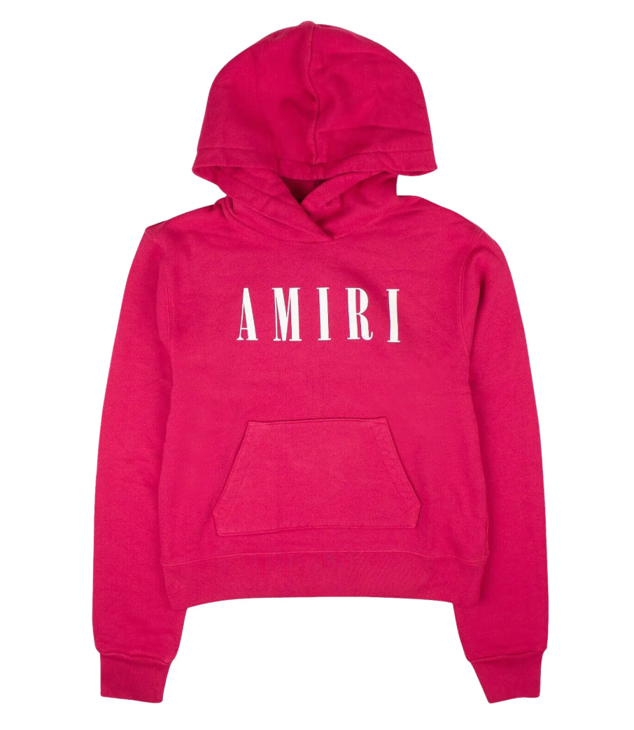 Amiri Core Logo Fitted Hoodie Pink