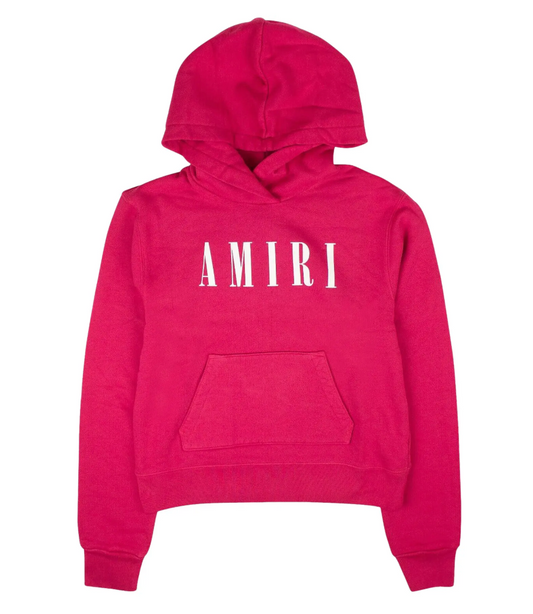 Amiri Core Logo Fitted Hoodie Pink
