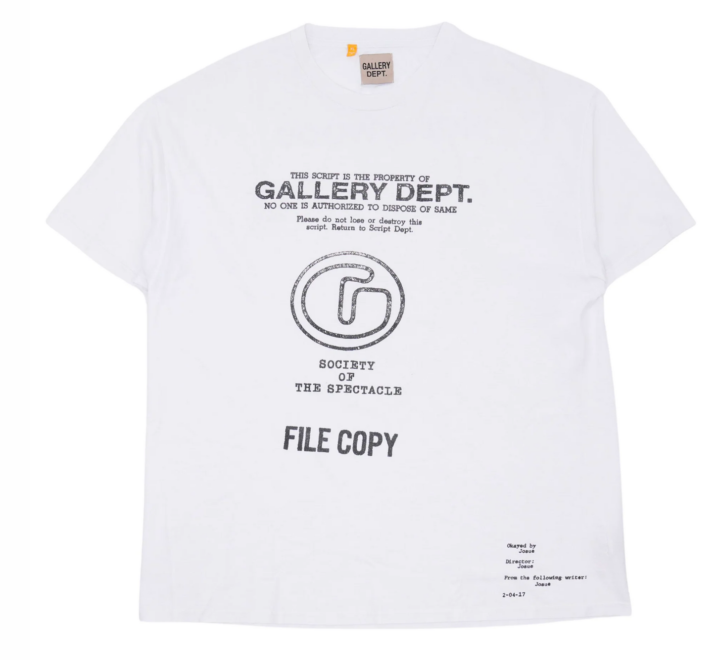 Gallery Dept. Society of The Spectacle T-Shirt White
