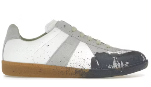 Maison Margiela Paint Replica German Army Trainer (GAT) White Pewter