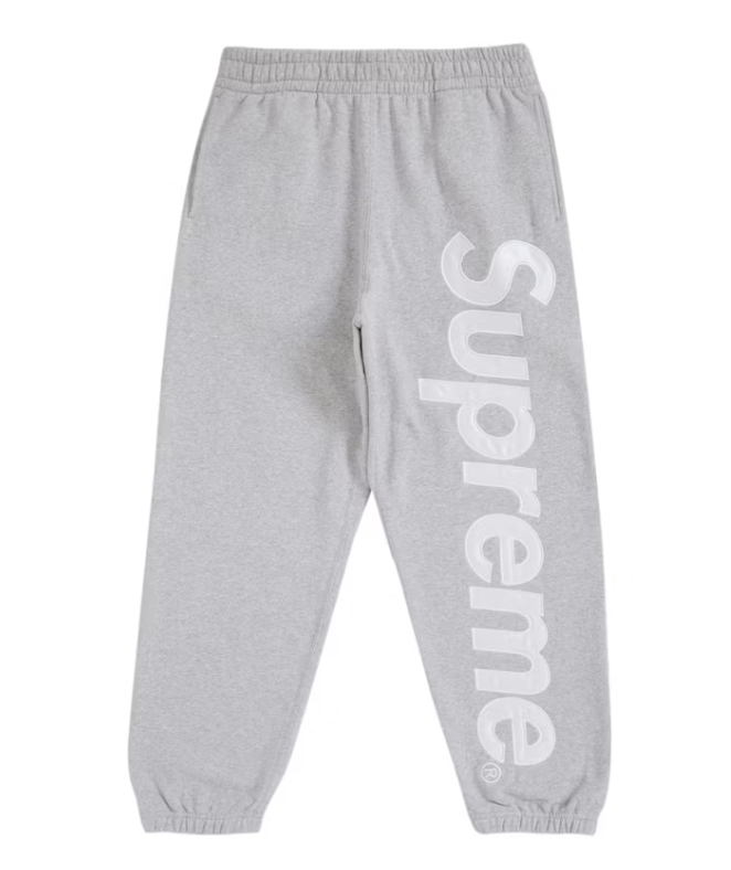 Supreme Satin Applique Sweatpant (FW24) Heather Grey